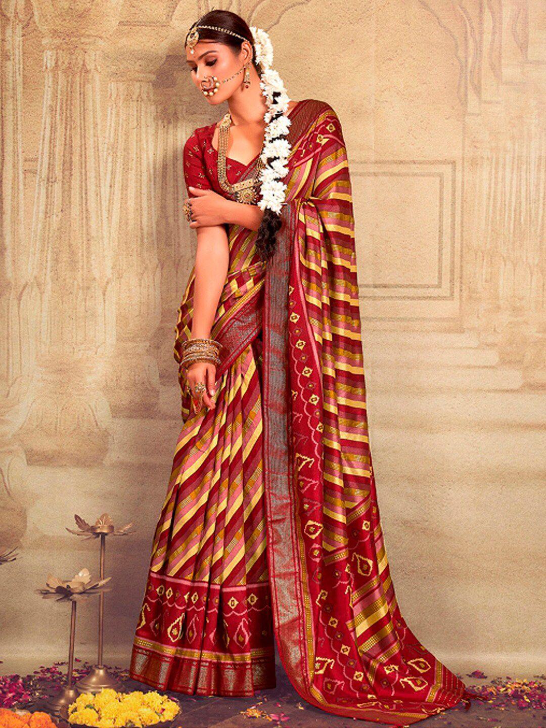 mitera leheriya printed saree