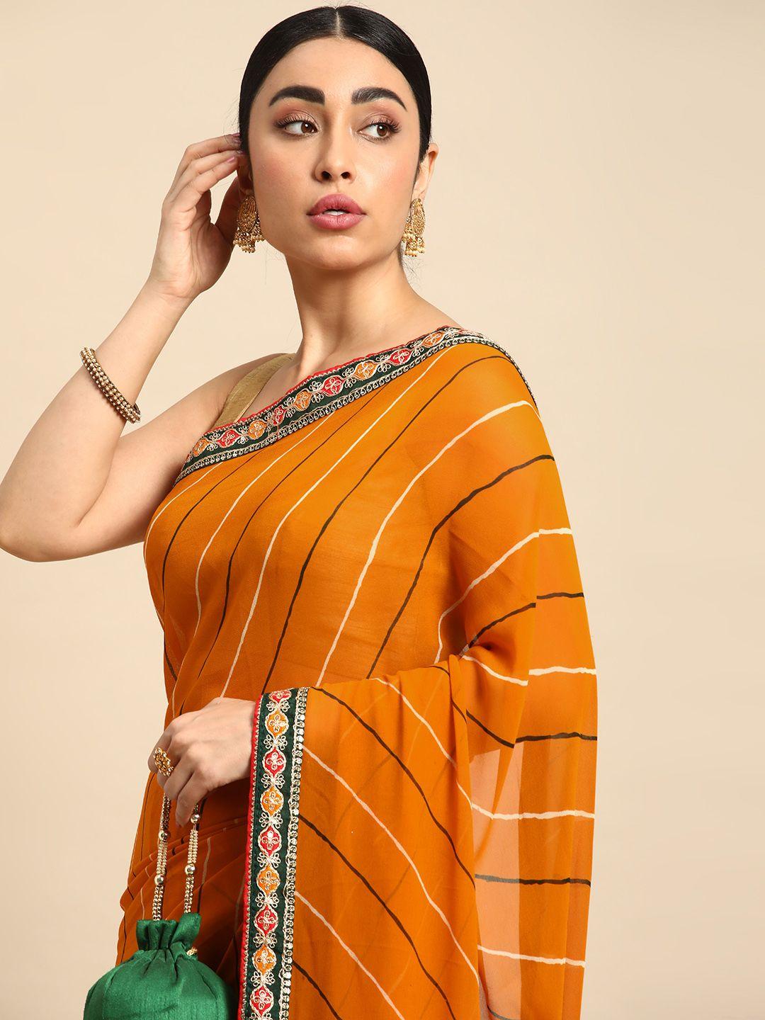 mitera leheriya zari pure chiffon saree