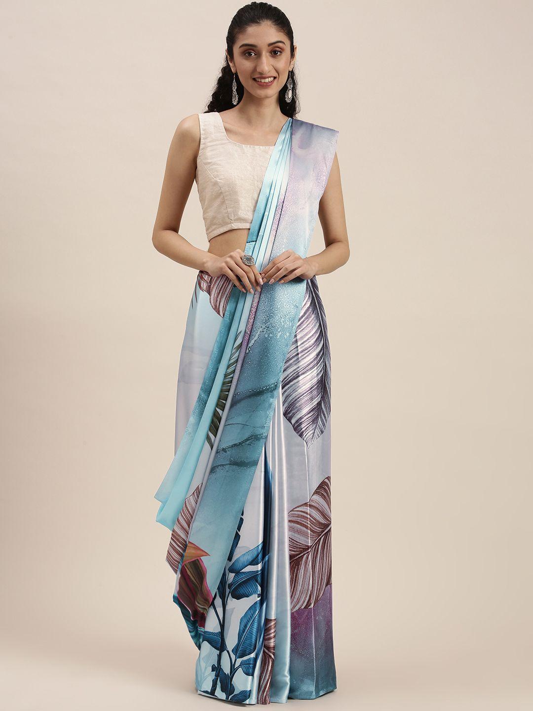 mitera multicoloured satin saree