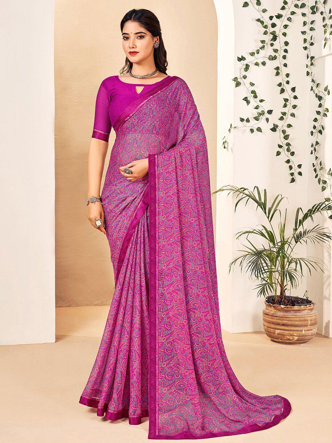 mitera paisley poly georgette sungudi saree