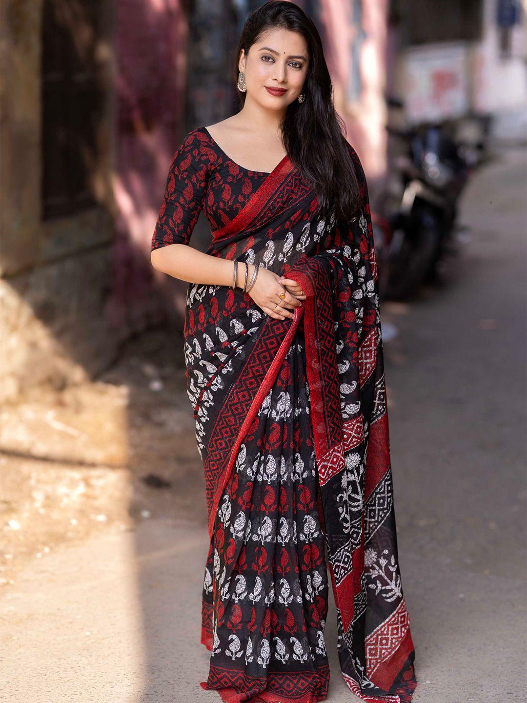 mitera paisley printed saree