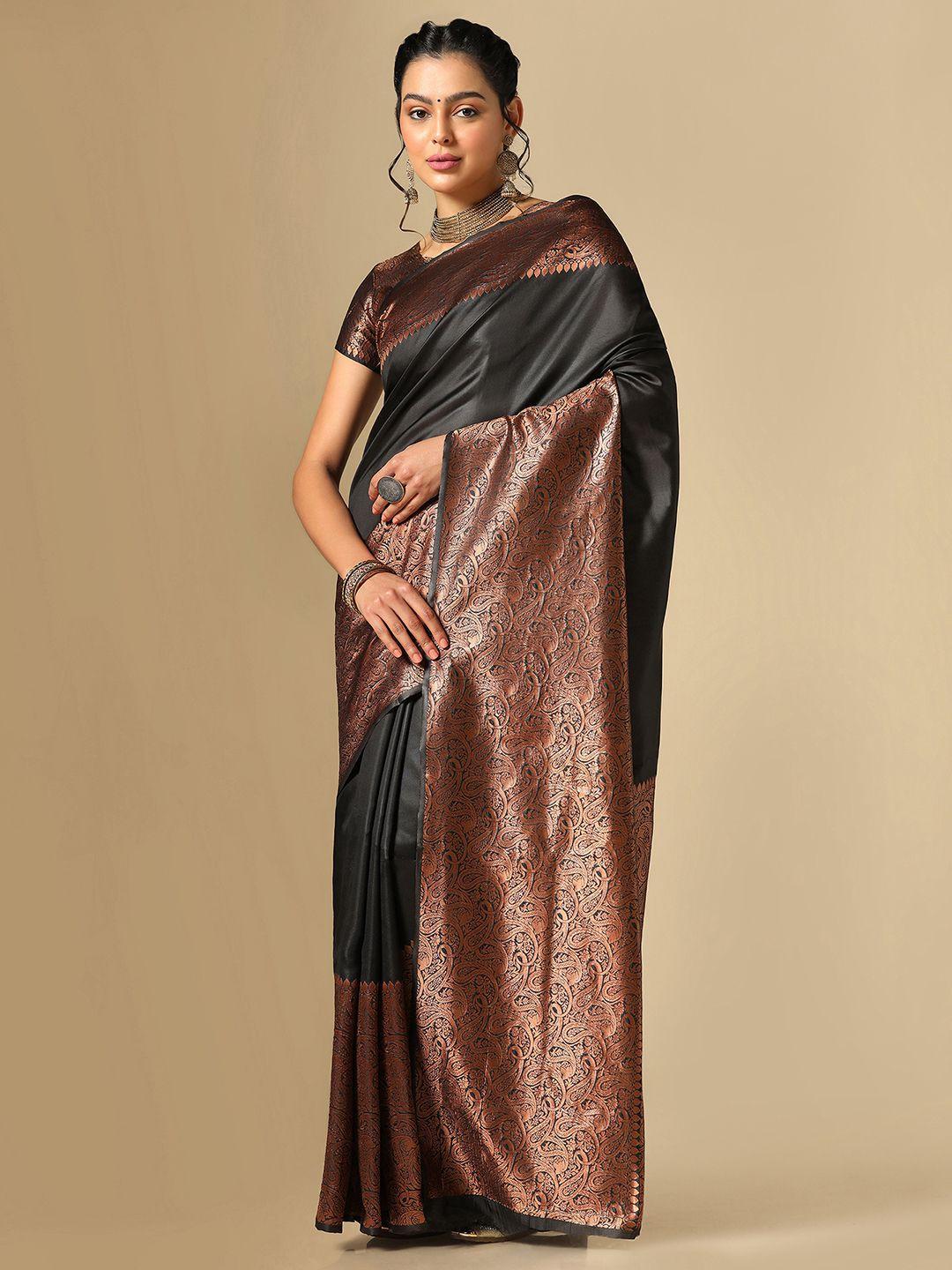 mitera paisley woven design zari banarasi saree