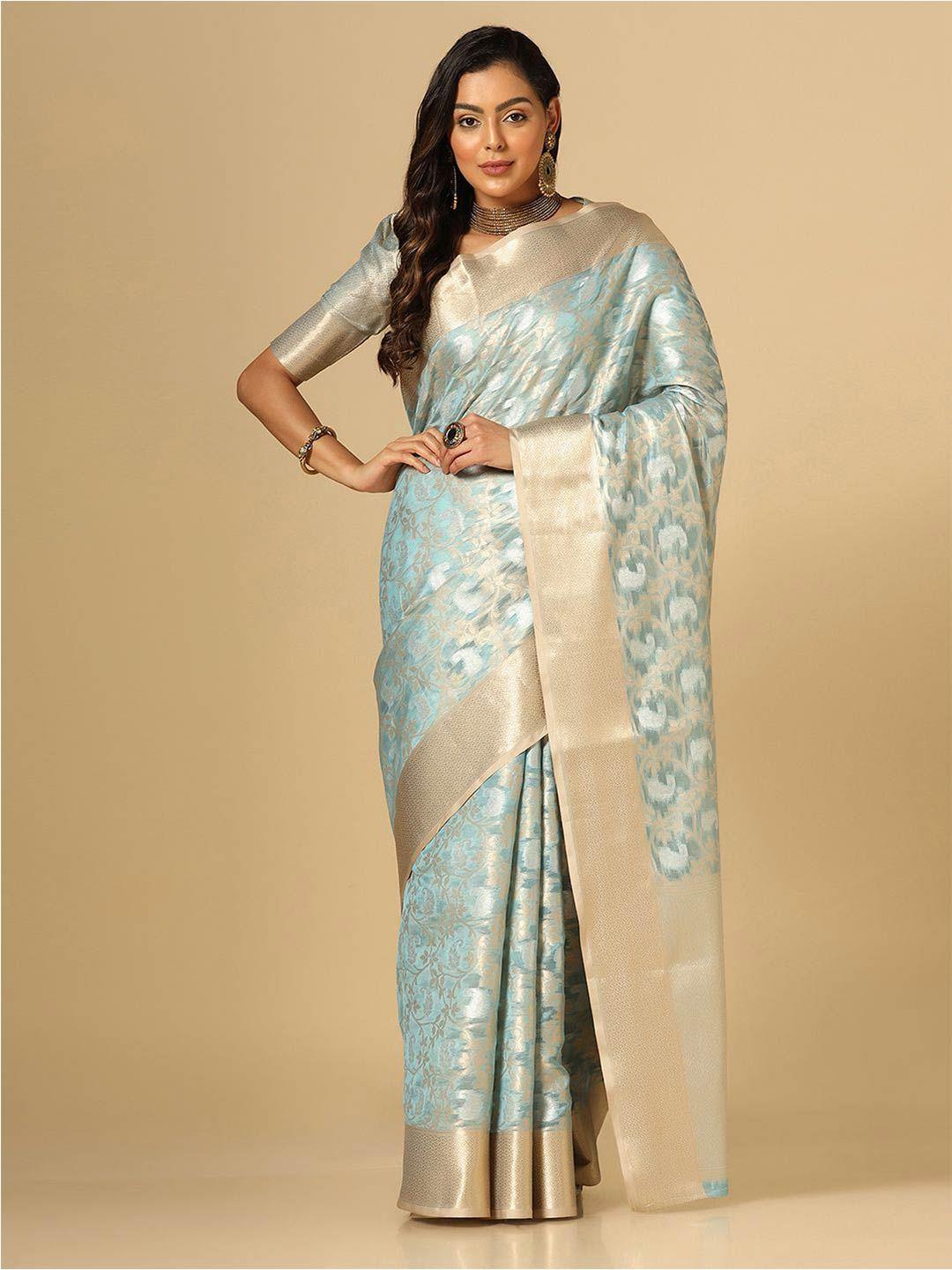 mitera paisley woven design zari saree