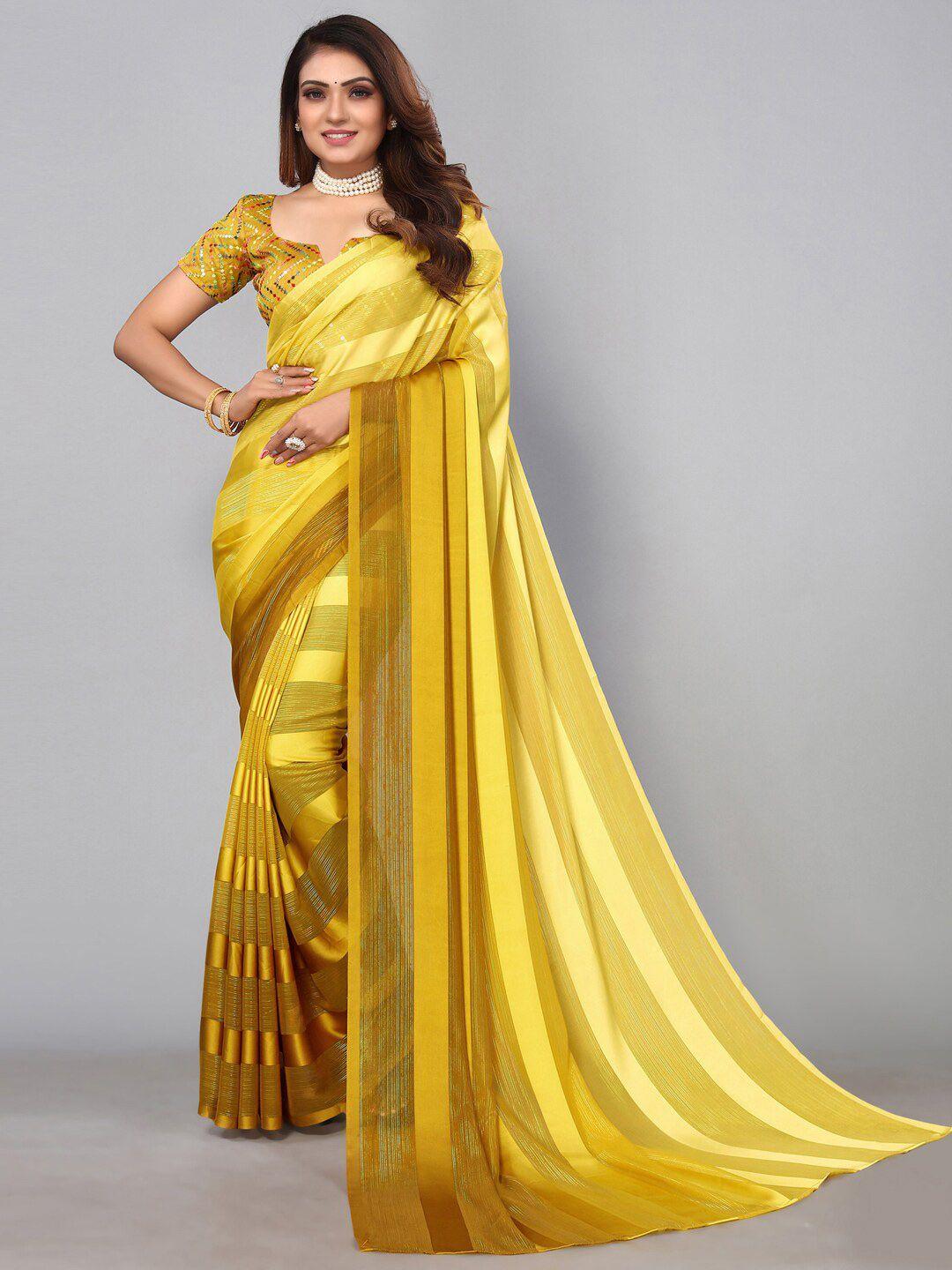 mitera patta with zari stripes sequinned saree