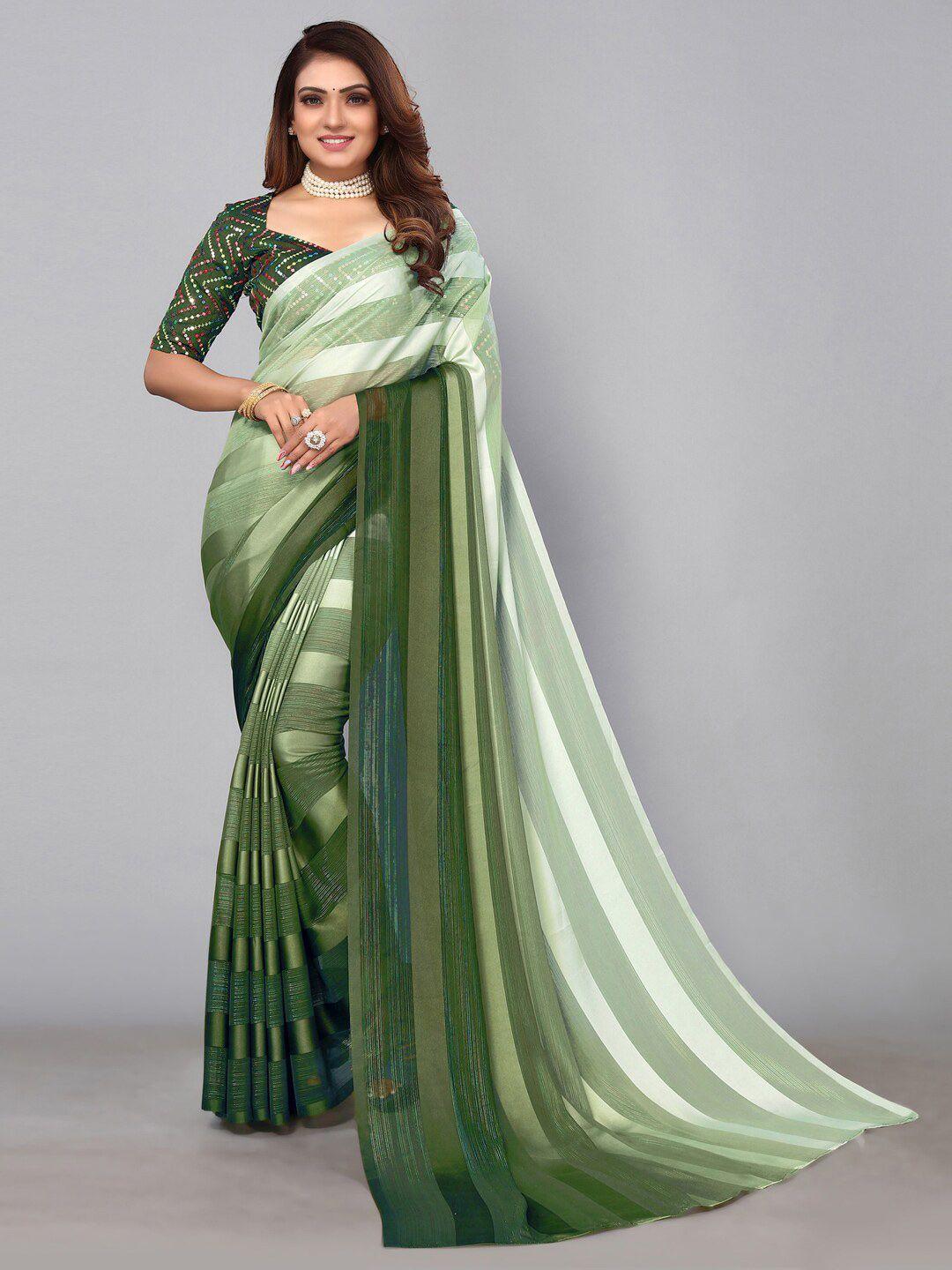 mitera patta with zari stripes sequinned saree