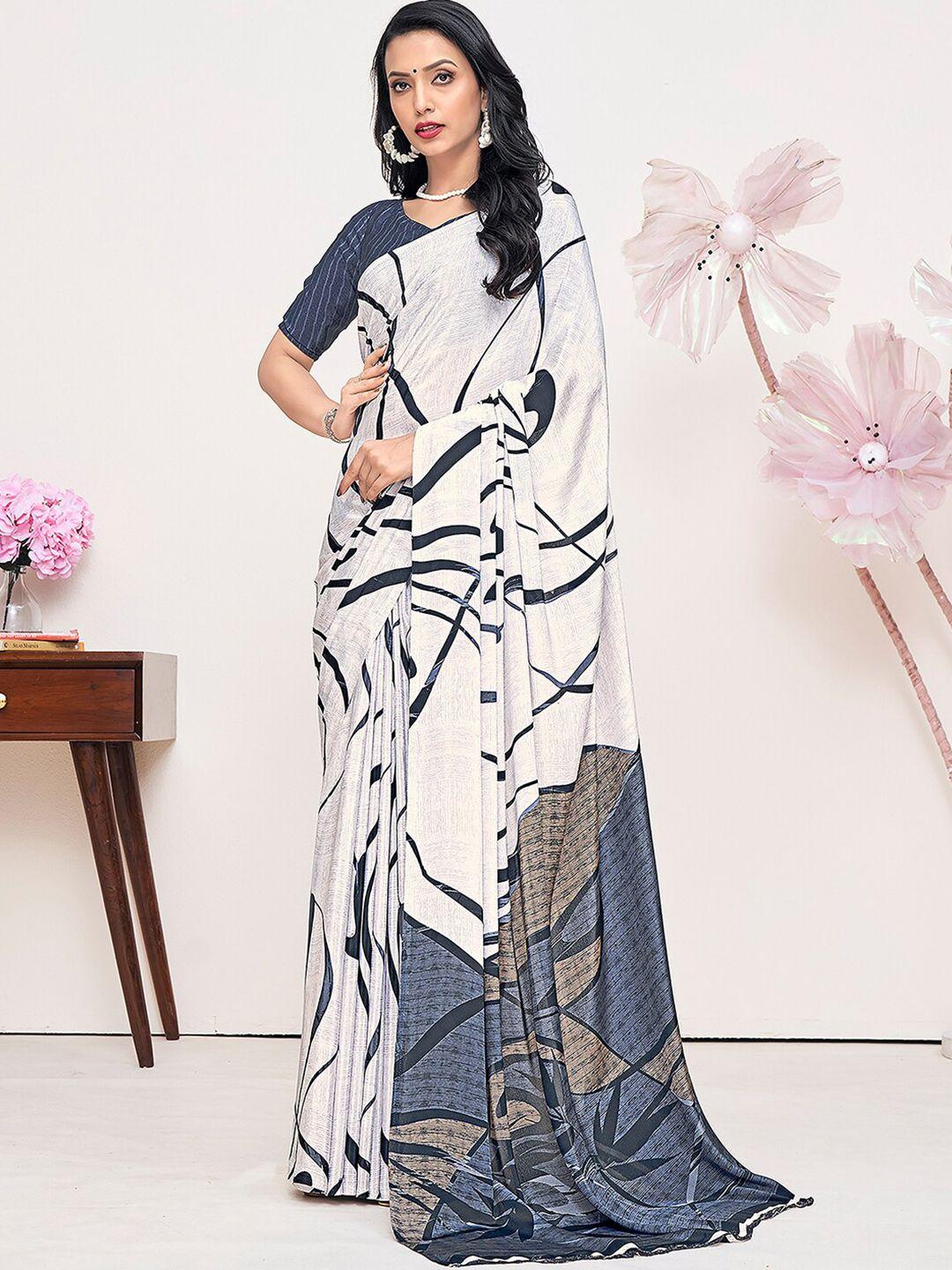 mitera poly crepe bagru saree