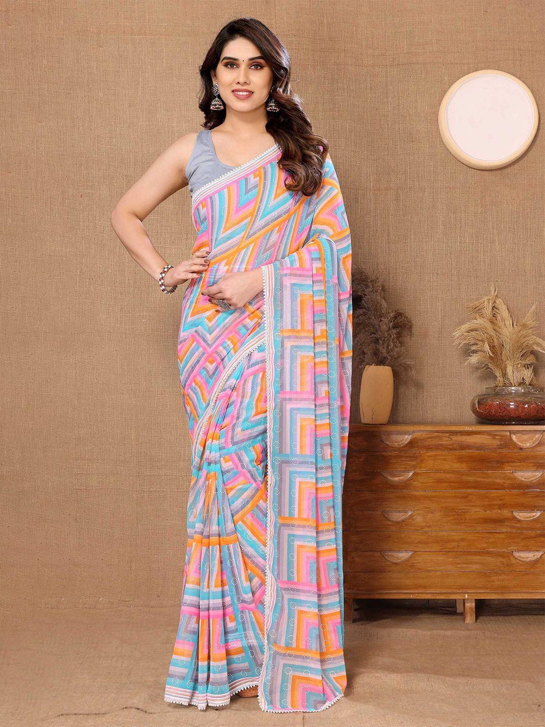 mitera poly georgette ready to wear saree