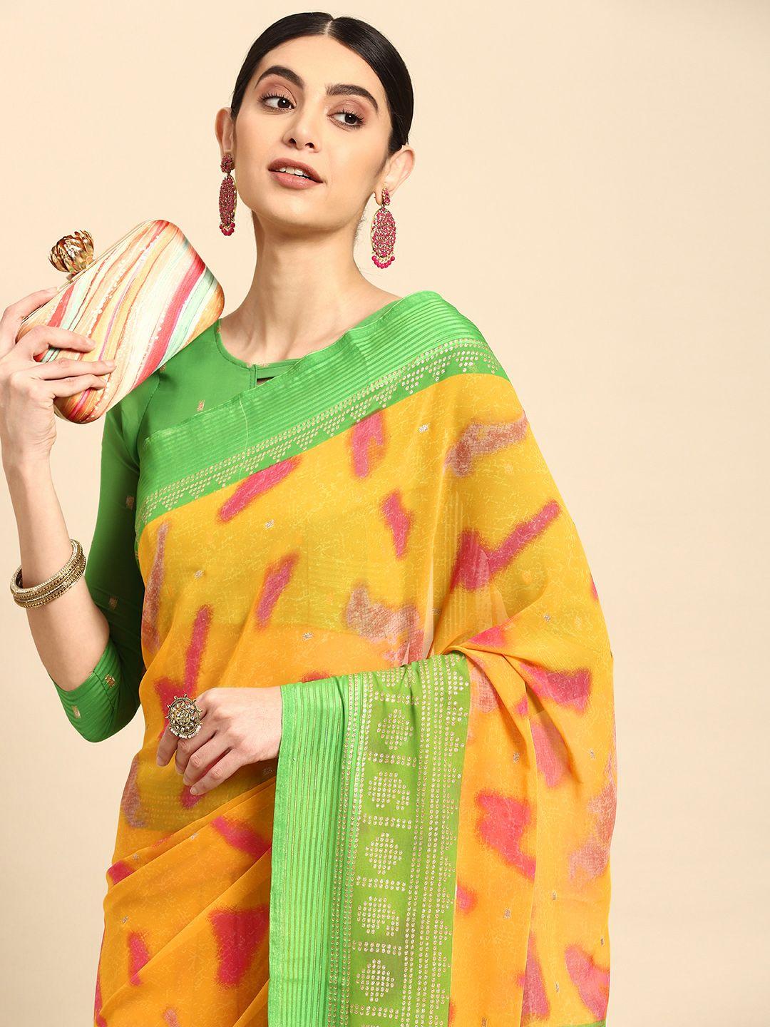 mitera printed pure chiffon saree