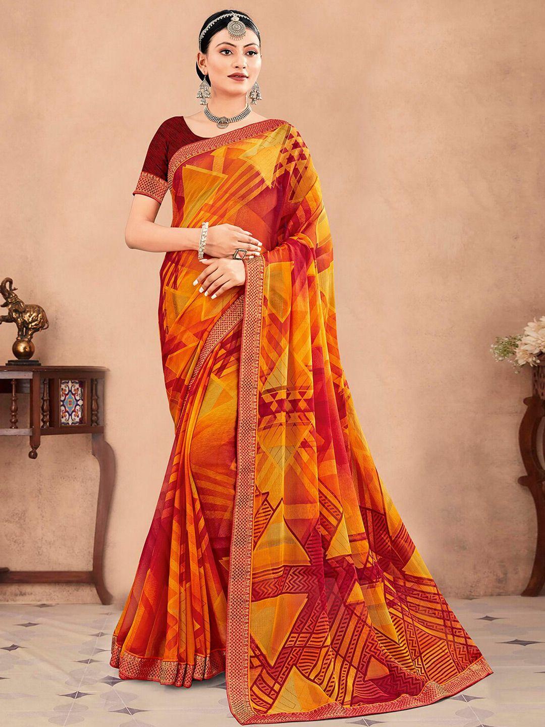 mitera printed pure chiffon saree