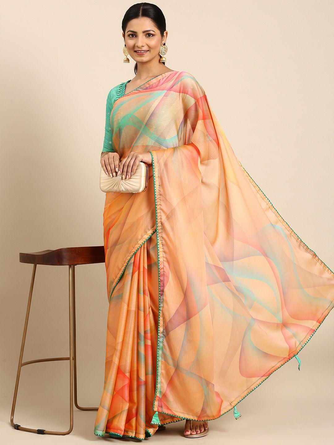 mitera printed pure chiffon saree