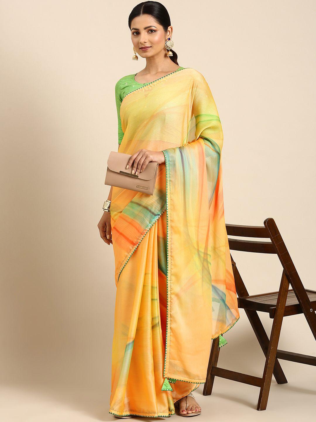 mitera printed pure chiffon saree