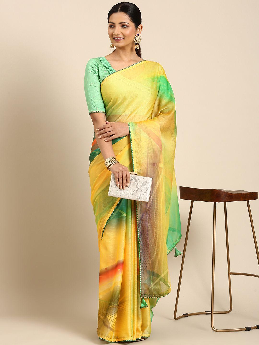 mitera printed pure chiffon saree