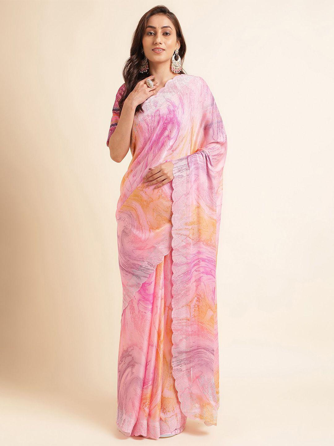 mitera printed pure chiffon saree