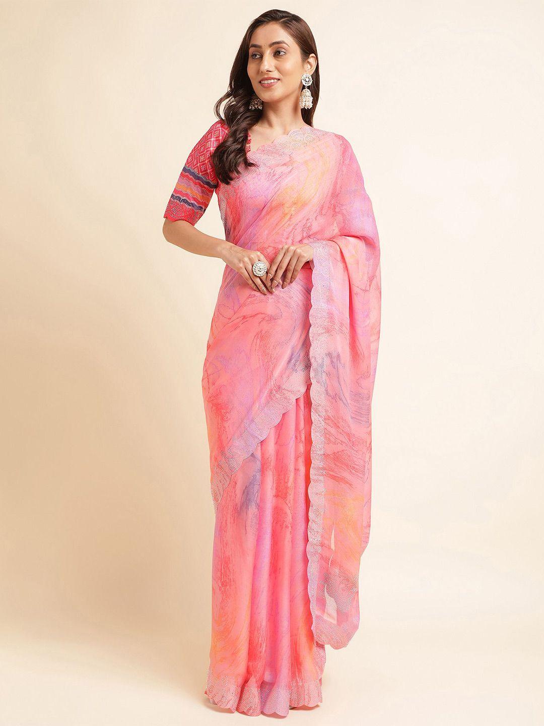 mitera printed pure chiffon saree