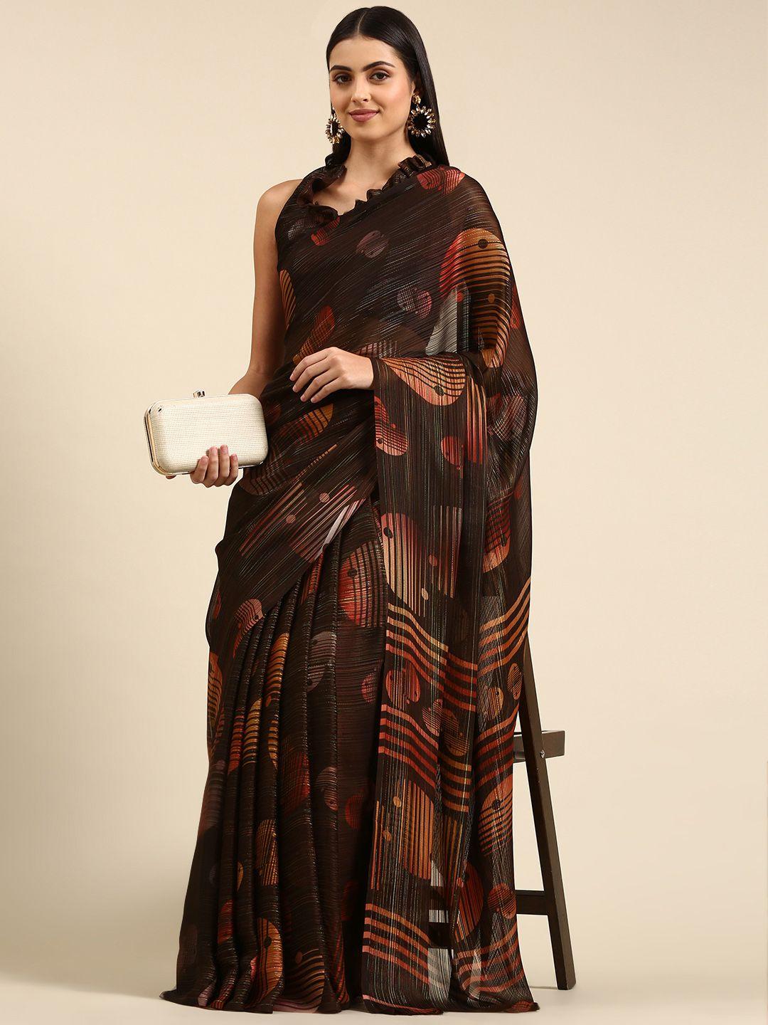 mitera printed pure georgette saree