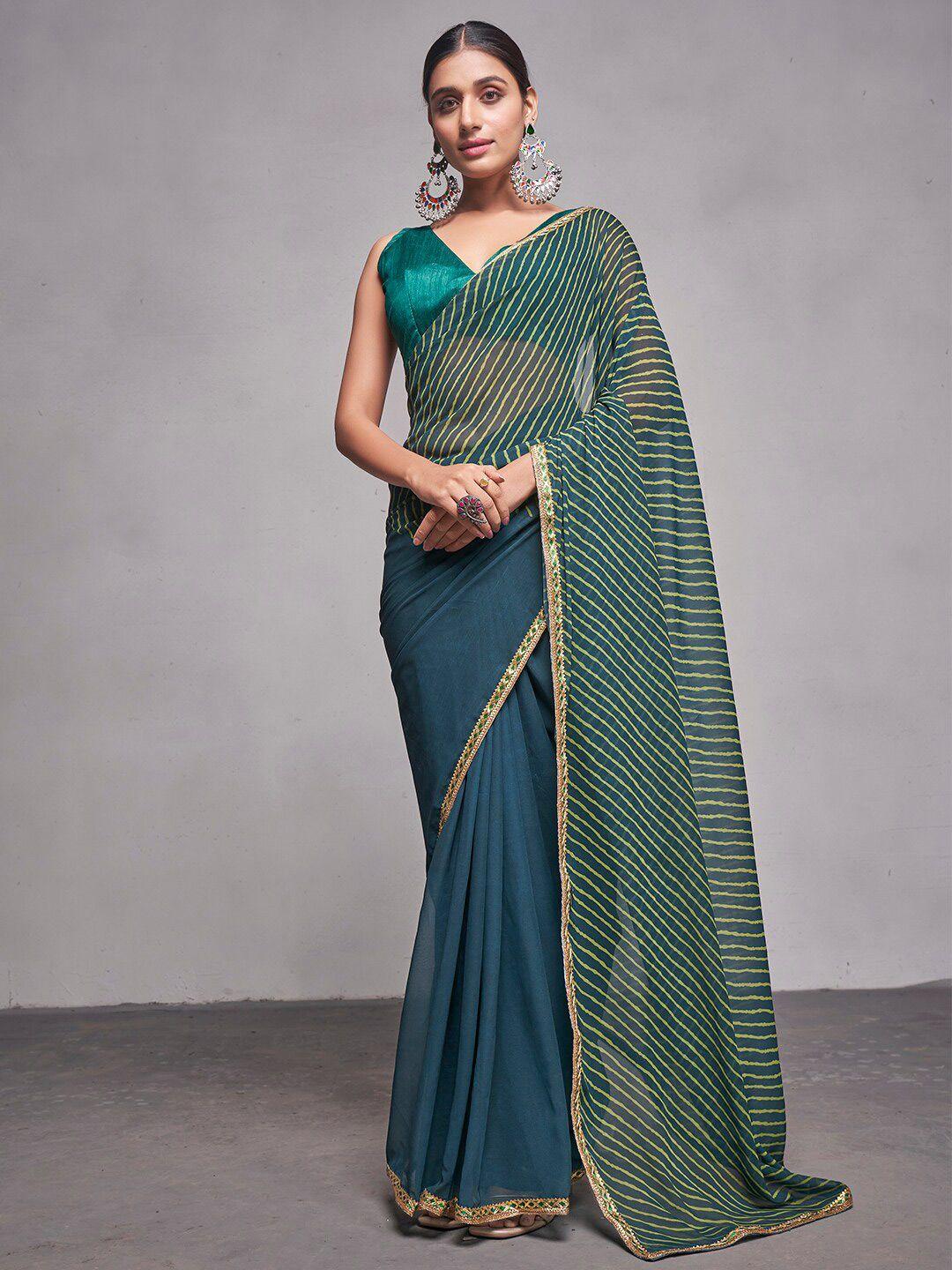 mitera pure georgette leheriya saree