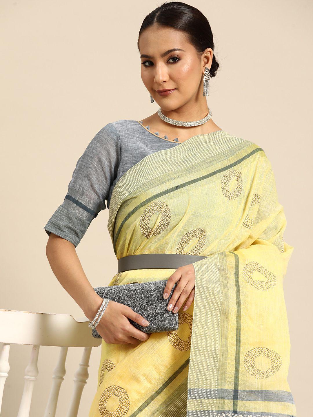 mitera pure linen saree