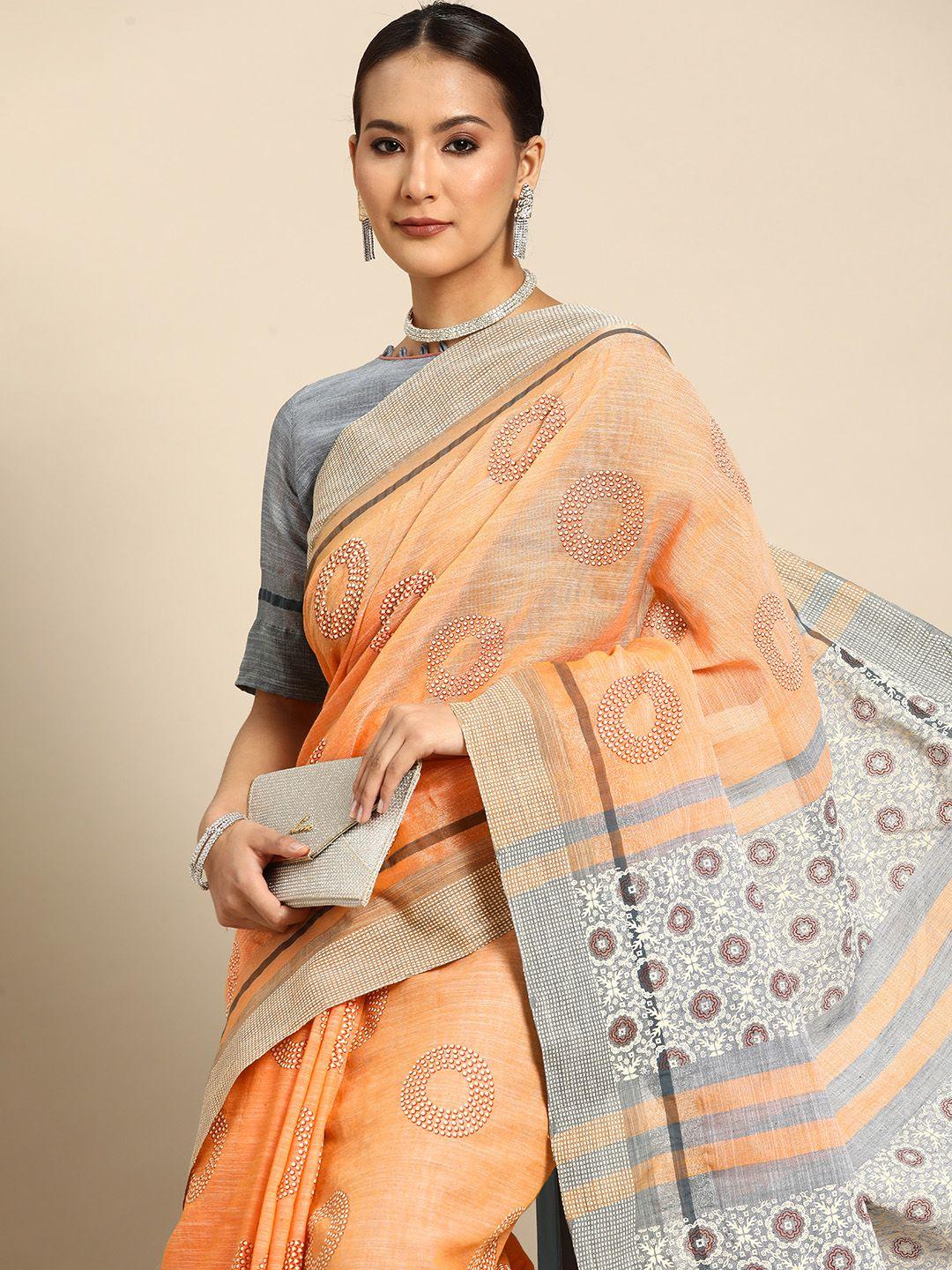 mitera pure linen saree