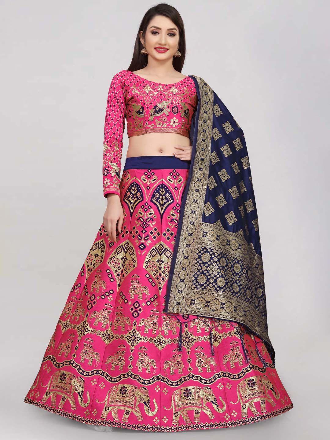 mitera semi-stitched lehenga & unstitched blouse with dupatta