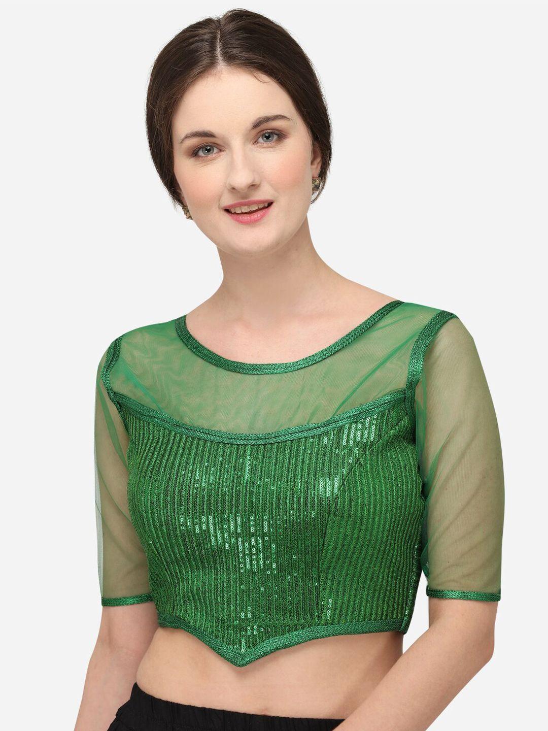 mitera sequence embroidered saree blouse