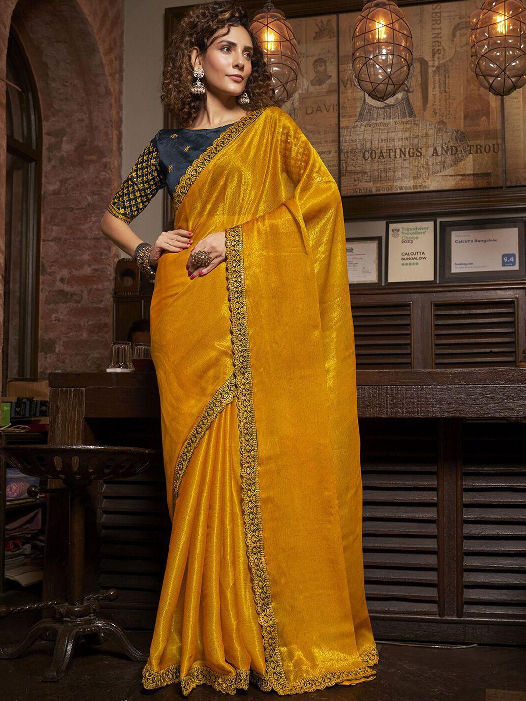 mitera sequinned embroidered saree