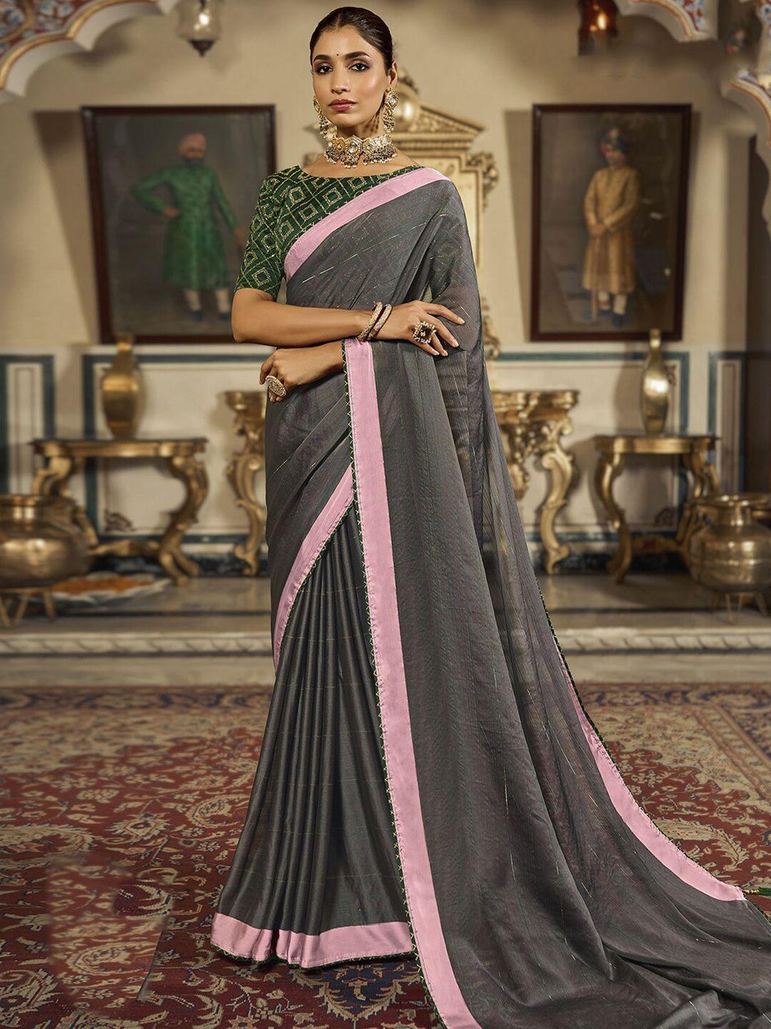 mitera striped poly chiffon saree