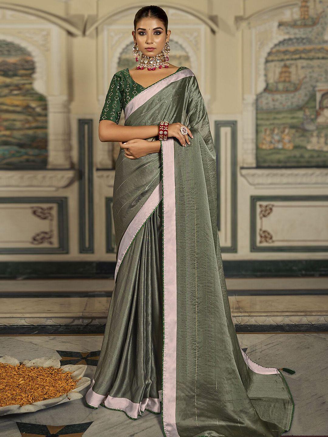 mitera striped poly chiffon saree