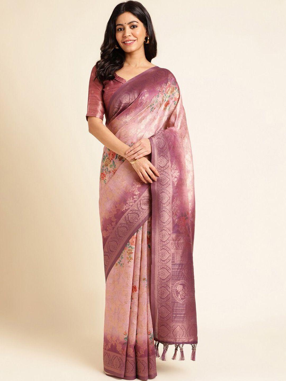 mitera woven design silk cotton designer saree