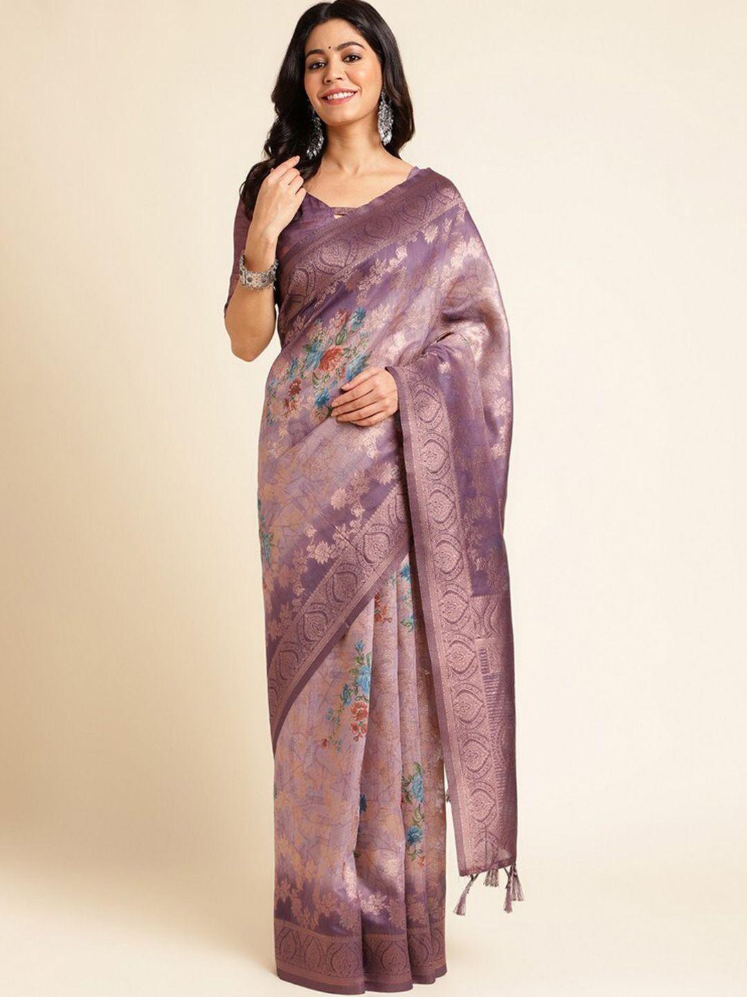 mitera woven design silk cotton designer saree