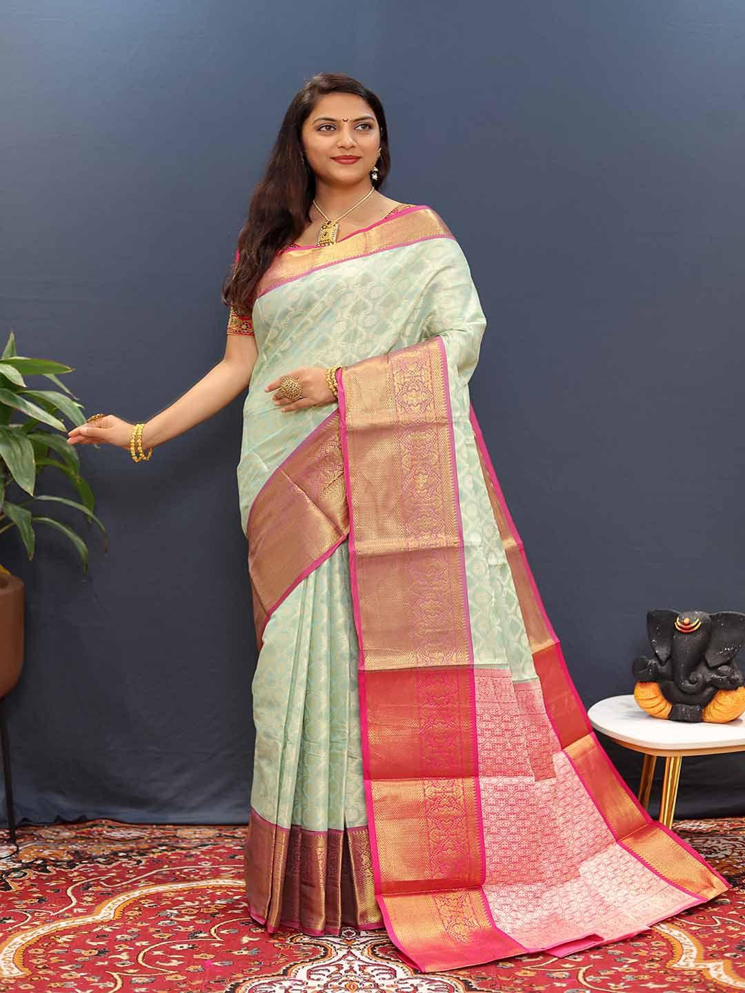 mitera woven design zari art silk saree