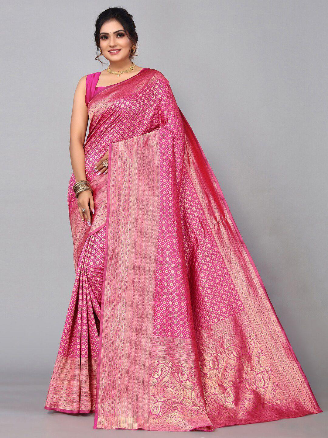 mitera woven design zari banarasi saree