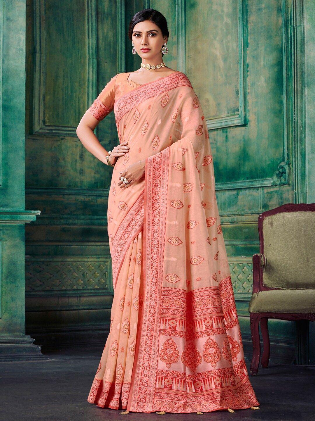 mitera woven design zari banarasi saree