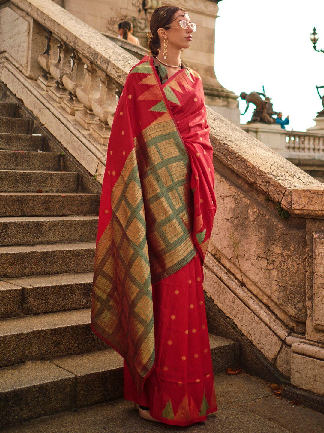 mitera woven design zari banarasi saree