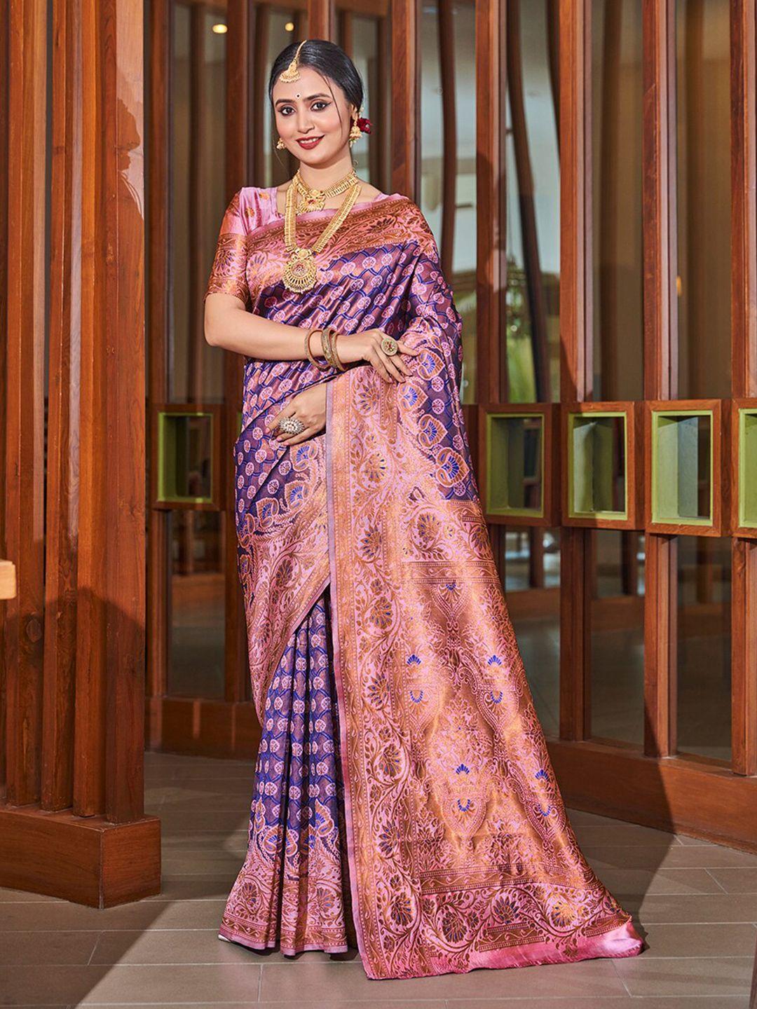 mitera woven design zari banarasi saree