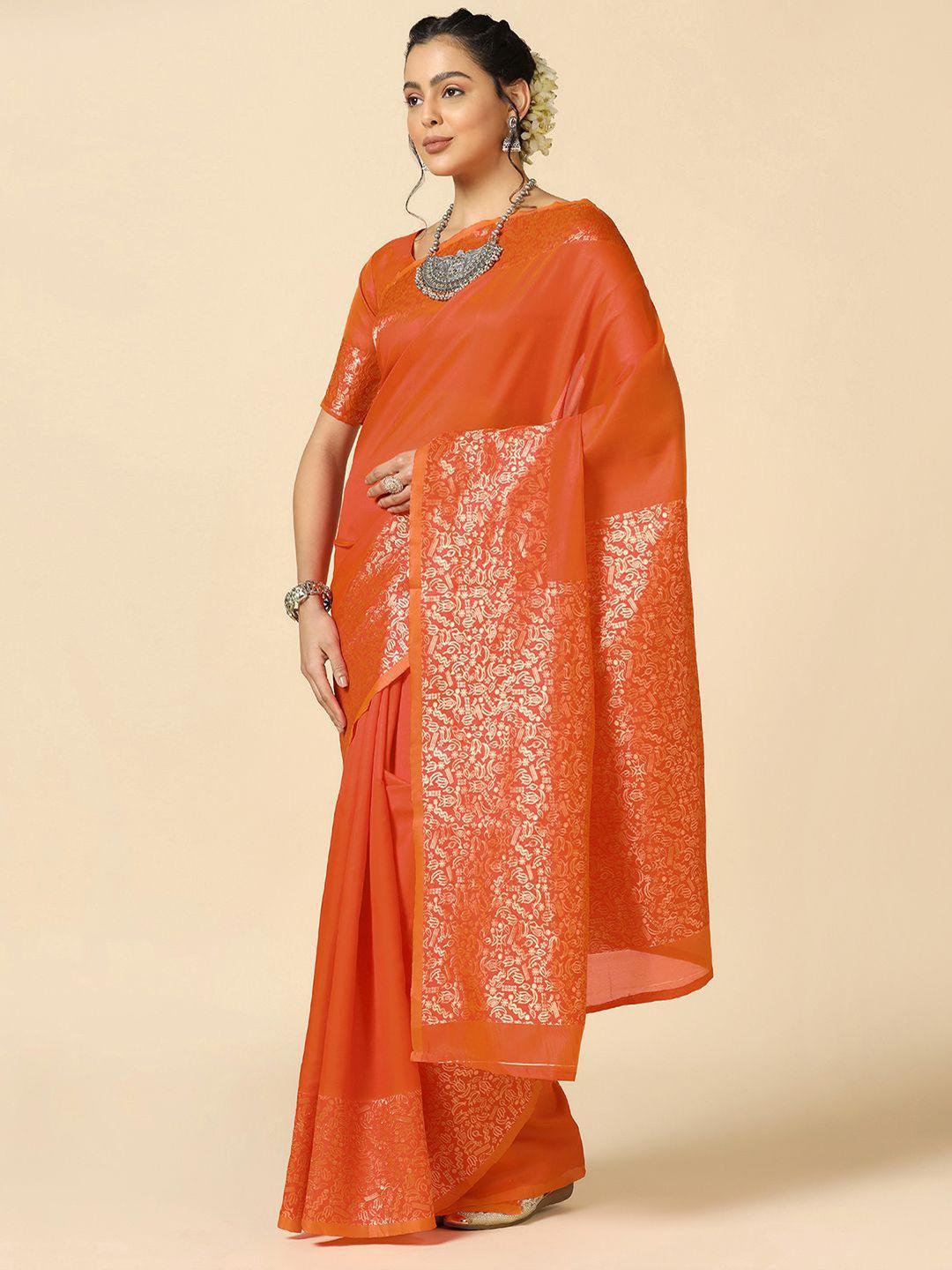 mitera woven design zari bordered saree