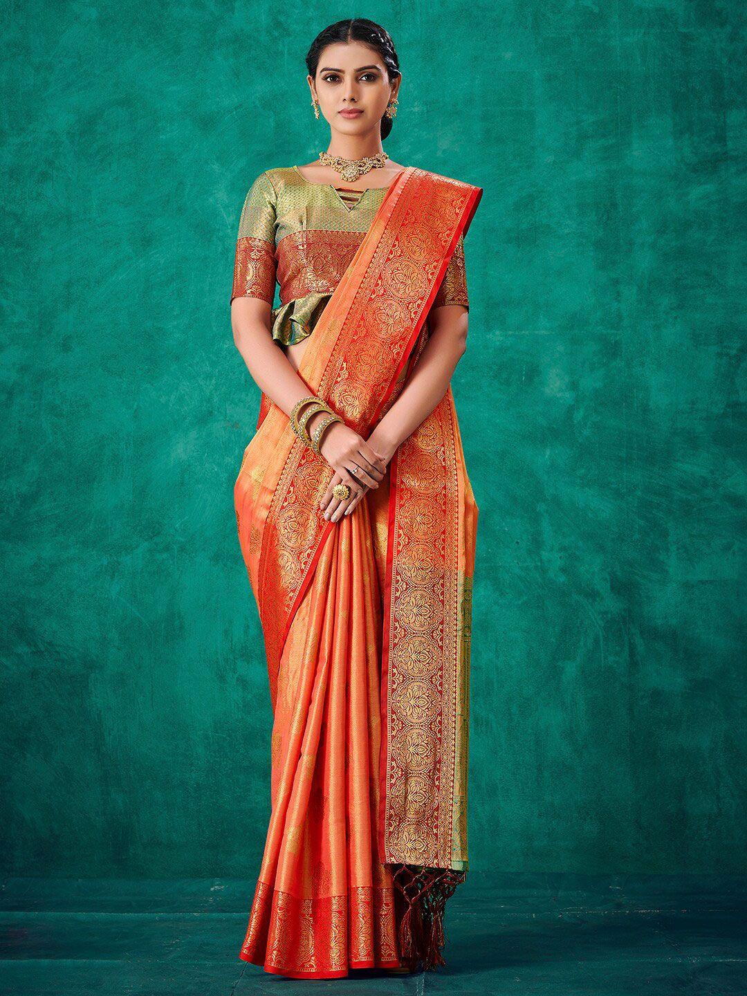 mitera woven design zari kanjeevaram saree