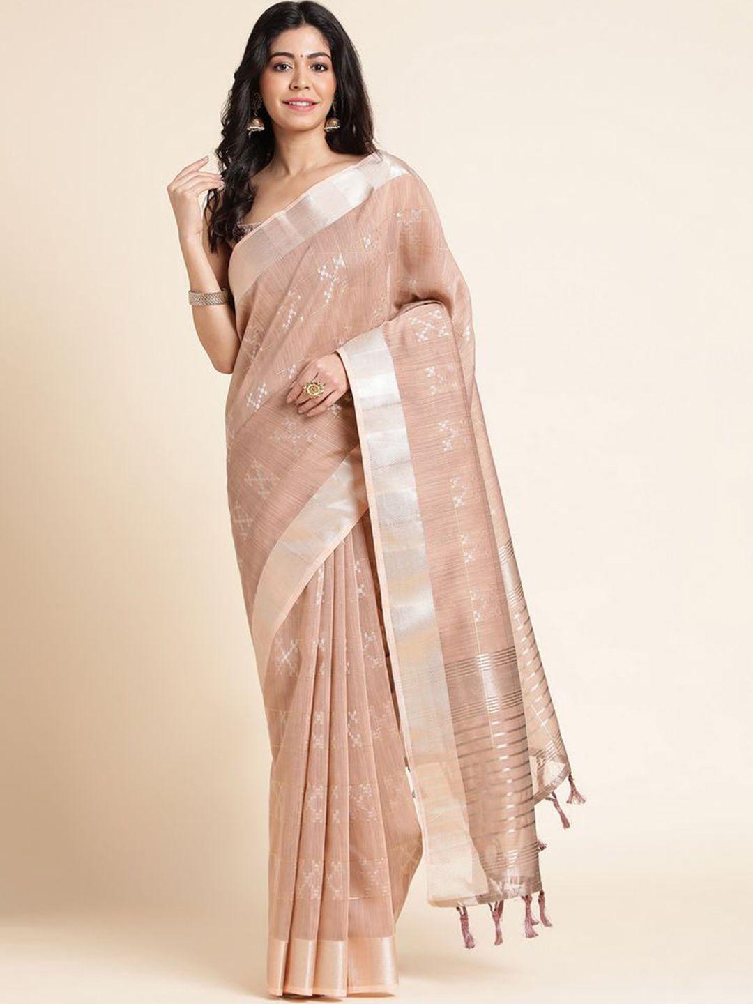 mitera woven design zari organza saree