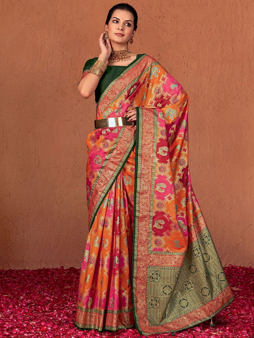 mitera woven design zari pure silk banarasi saree