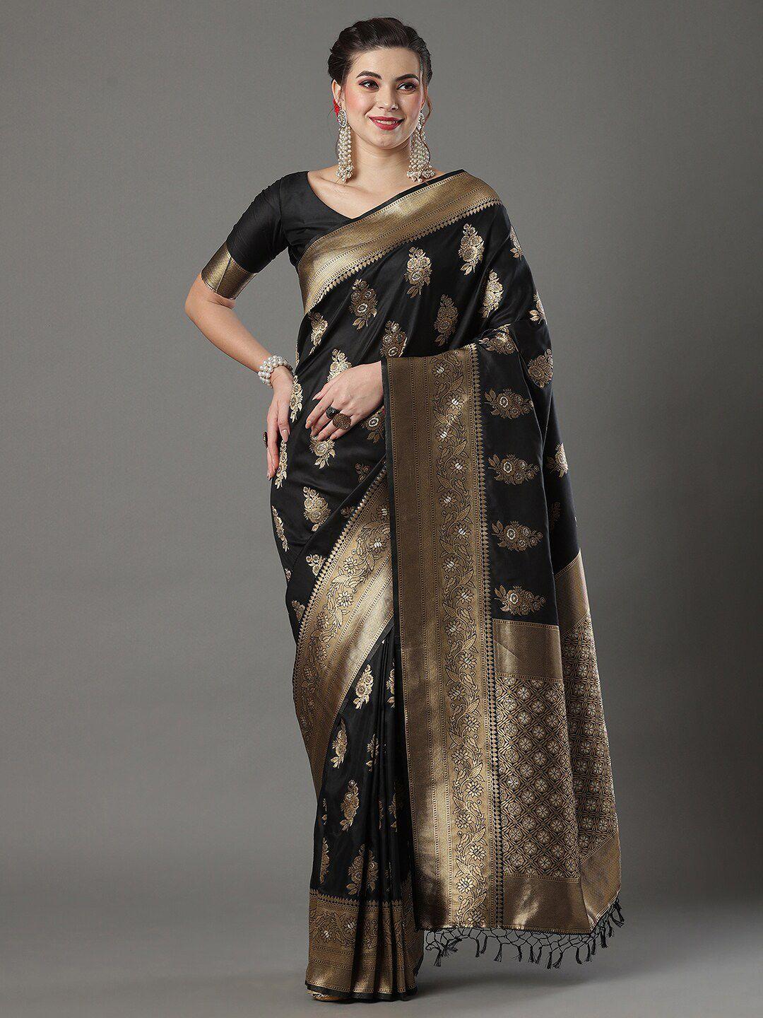 mitera woven design zari silk blend banarasi saree