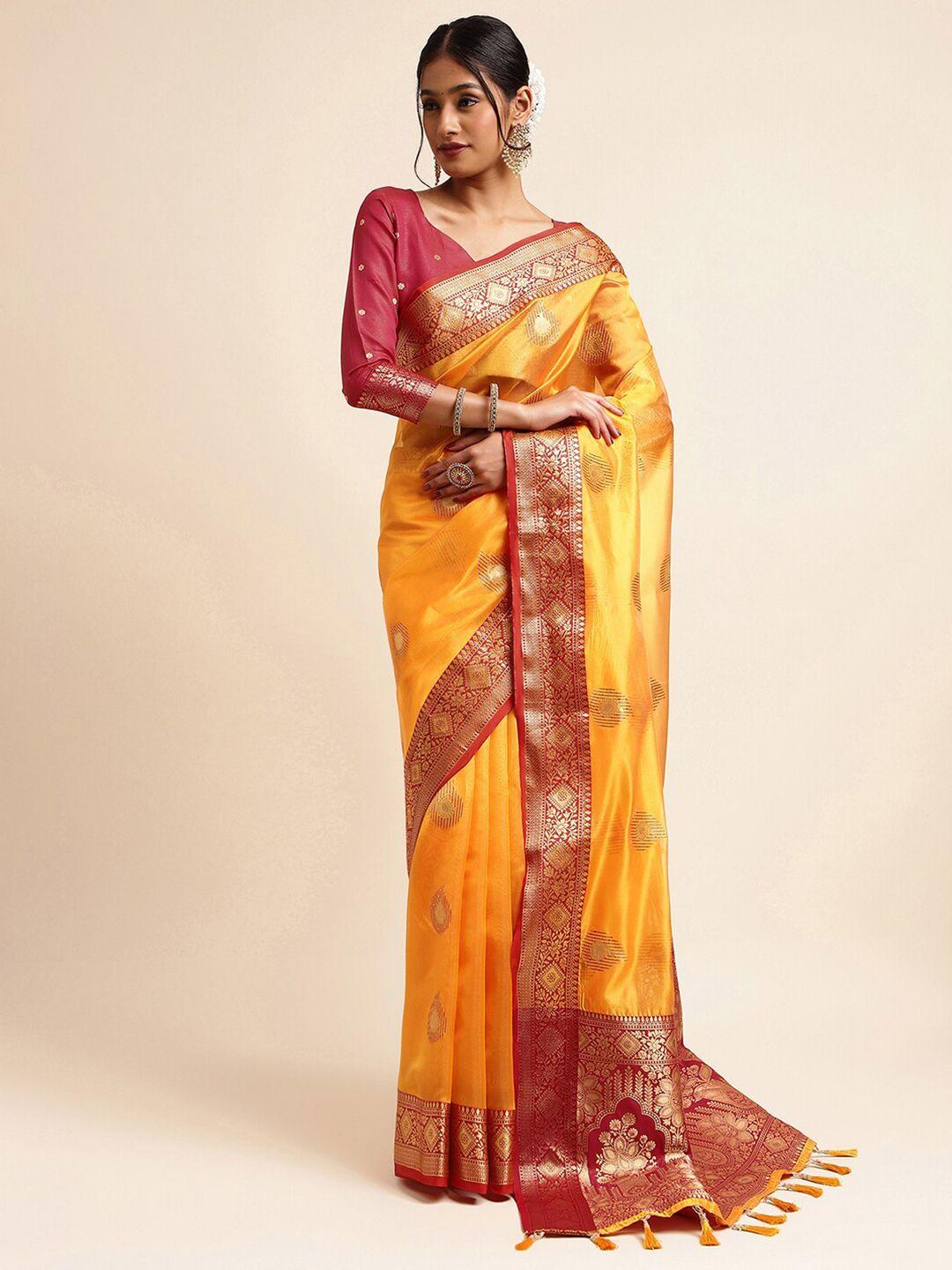 mitera woven design zari tissue banarasi saree