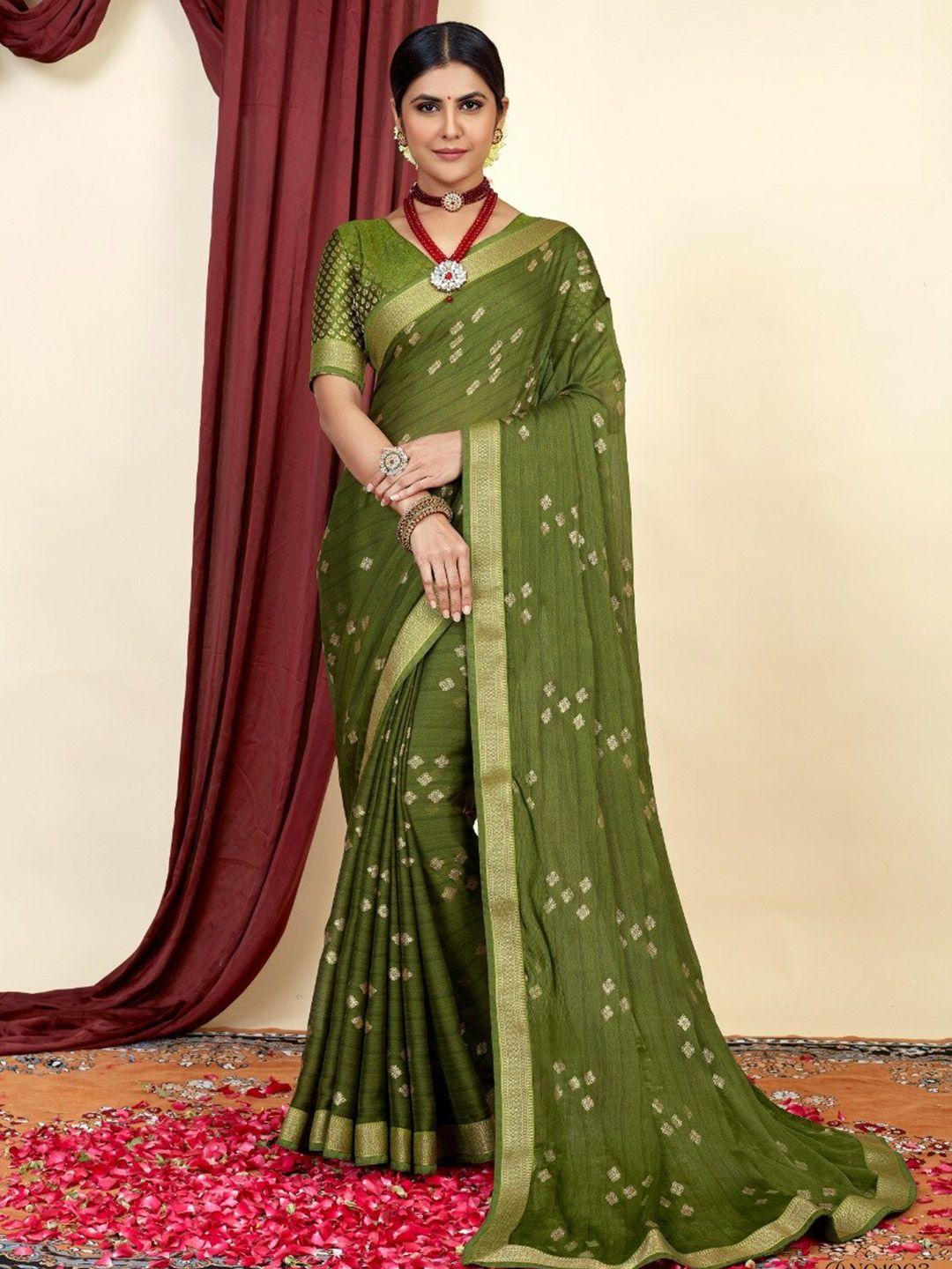 mitera zari gotta patti geometric printed saree