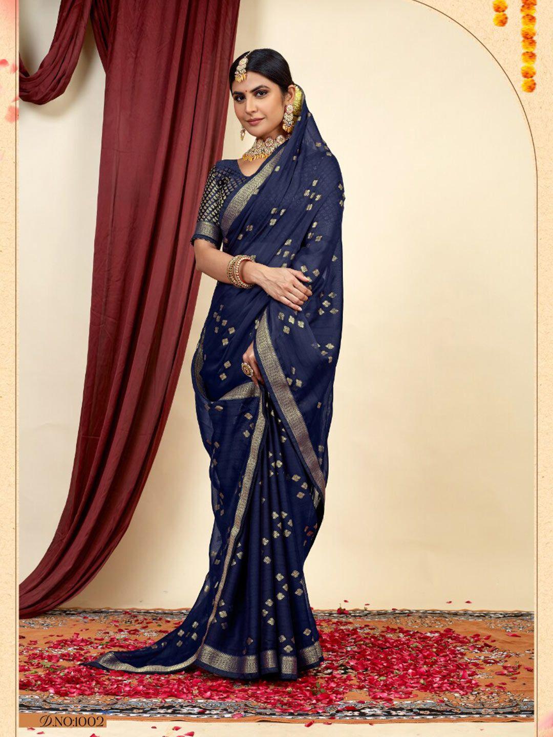 mitera zari poly chiffon saree