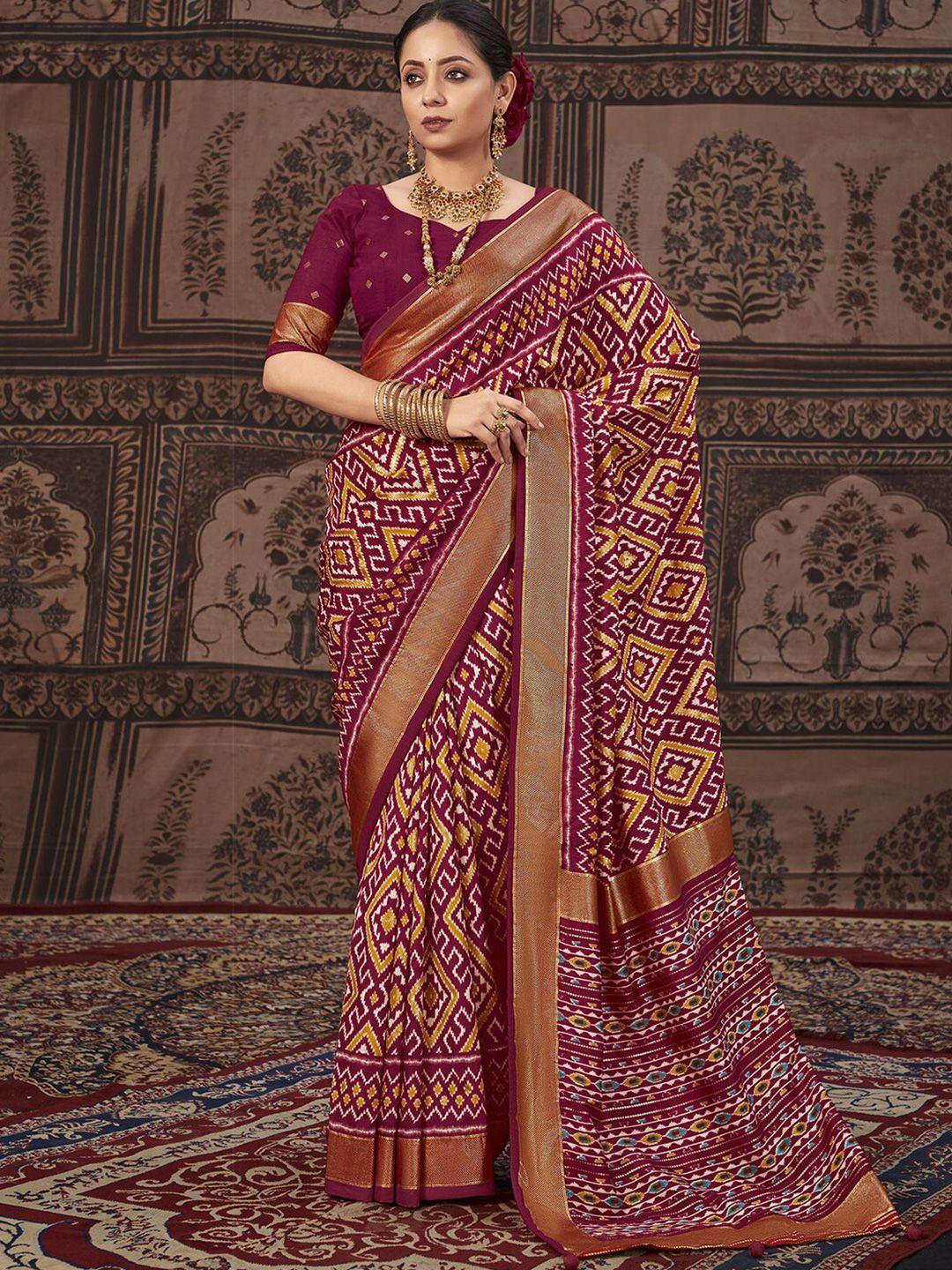 mitera zari pure silk pochampally saree