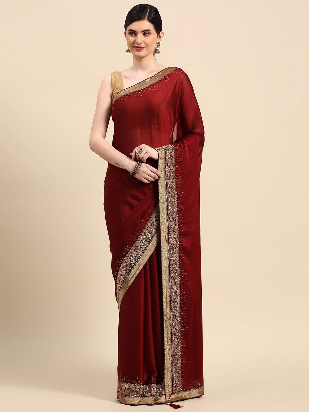 mitera zari satin saree