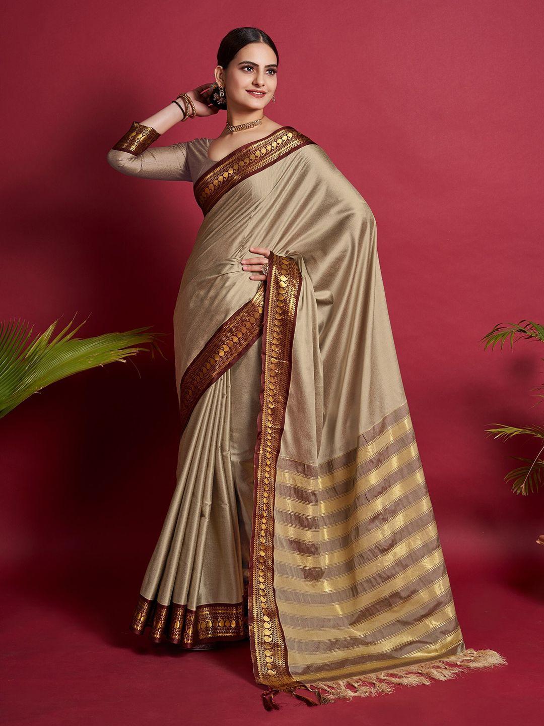 mitera zari silk cotton banarasi saree