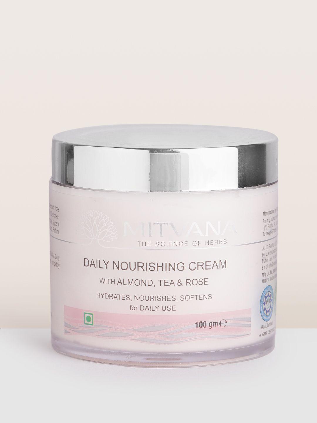 mitvana daily nourishing cream with almond, tea & rose -100 gm