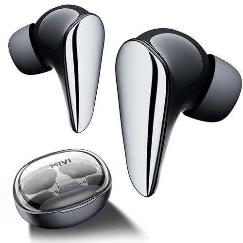 mivi duopods i7 [newest] earbuds - step into the 3rd dimension of sound with 3d soundstage, high fidelity drivers, advanced audio codec for lossless audio, etc-pearl black