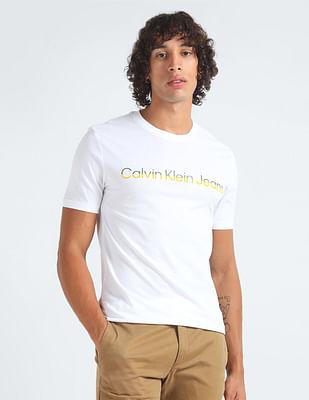 mixed institutional logo t-shirt