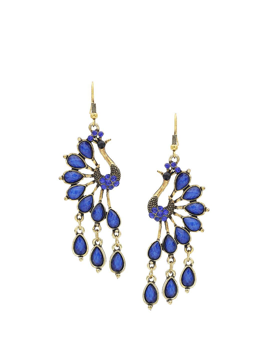 mizorri blue contemporary drop earrings