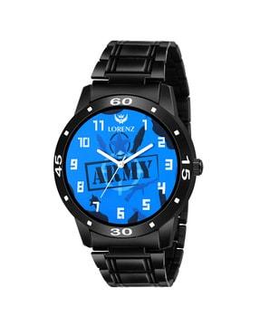 mk-2066w analogue wrist watch with stainless steel strap